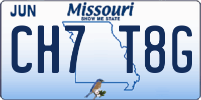 MO license plate CH7T8G