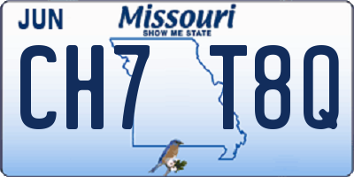MO license plate CH7T8Q