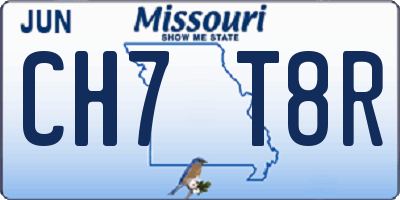 MO license plate CH7T8R