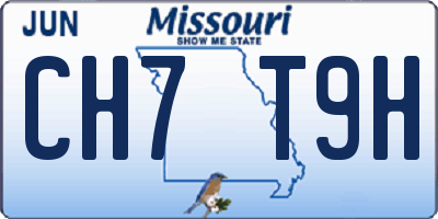 MO license plate CH7T9H