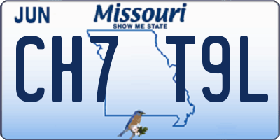 MO license plate CH7T9L
