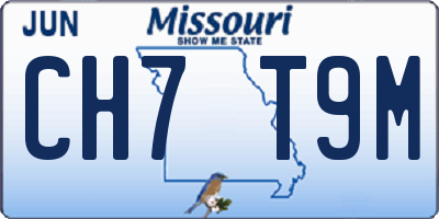 MO license plate CH7T9M
