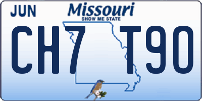 MO license plate CH7T9O