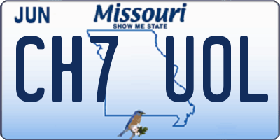 MO license plate CH7U0L