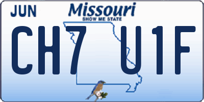 MO license plate CH7U1F