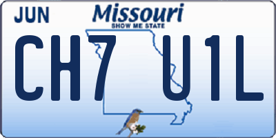 MO license plate CH7U1L