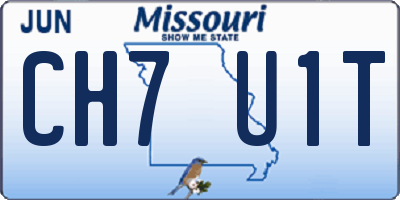 MO license plate CH7U1T
