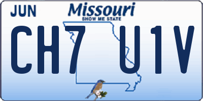 MO license plate CH7U1V