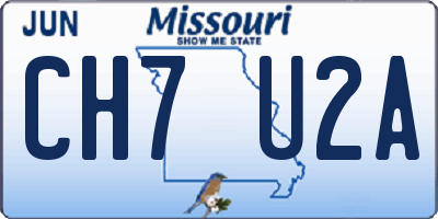 MO license plate CH7U2A
