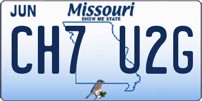 MO license plate CH7U2G
