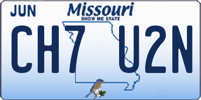 MO license plate CH7U2N