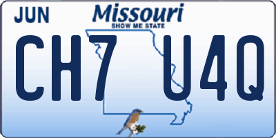 MO license plate CH7U4Q