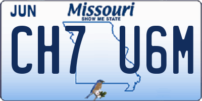 MO license plate CH7U6M