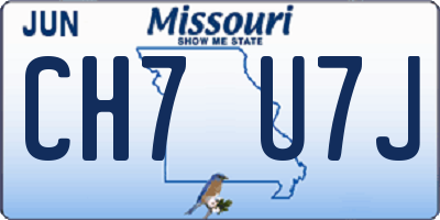 MO license plate CH7U7J