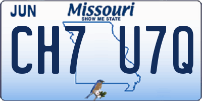 MO license plate CH7U7Q