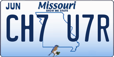 MO license plate CH7U7R