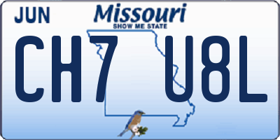 MO license plate CH7U8L