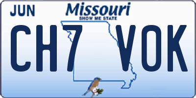MO license plate CH7V0K