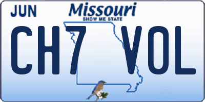 MO license plate CH7V0L