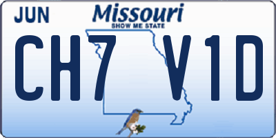MO license plate CH7V1D
