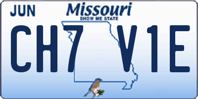 MO license plate CH7V1E