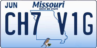 MO license plate CH7V1G