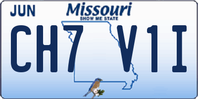 MO license plate CH7V1I