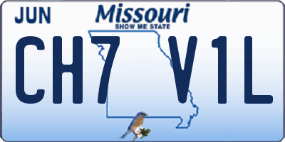 MO license plate CH7V1L