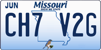 MO license plate CH7V2G