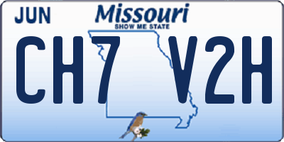 MO license plate CH7V2H
