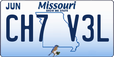 MO license plate CH7V3L