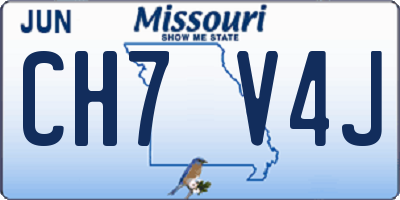 MO license plate CH7V4J