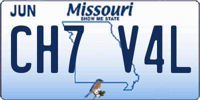 MO license plate CH7V4L