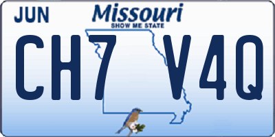 MO license plate CH7V4Q