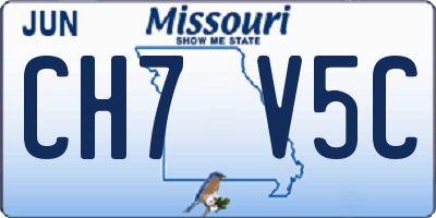 MO license plate CH7V5C