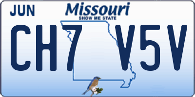 MO license plate CH7V5V