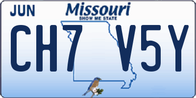 MO license plate CH7V5Y