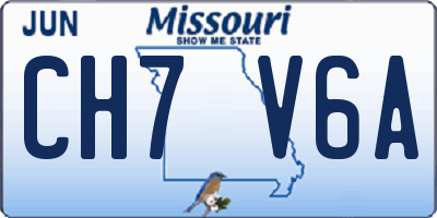 MO license plate CH7V6A