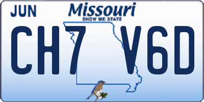 MO license plate CH7V6D