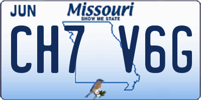 MO license plate CH7V6G