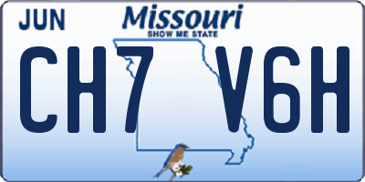 MO license plate CH7V6H