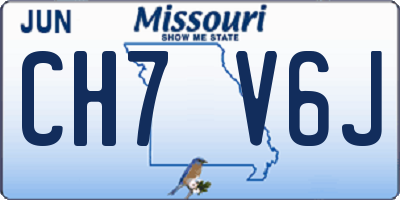 MO license plate CH7V6J