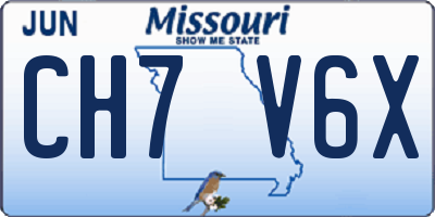 MO license plate CH7V6X