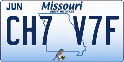 MO license plate CH7V7F
