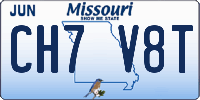 MO license plate CH7V8T