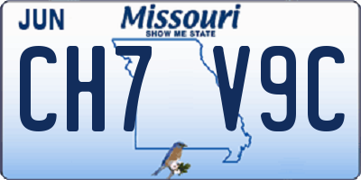 MO license plate CH7V9C