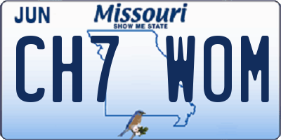 MO license plate CH7W0M