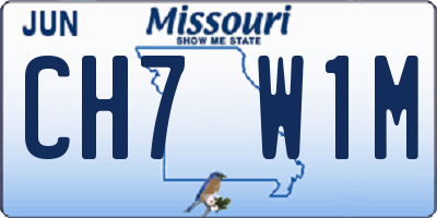 MO license plate CH7W1M