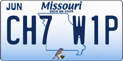 MO license plate CH7W1P