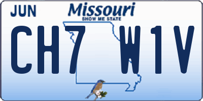 MO license plate CH7W1V